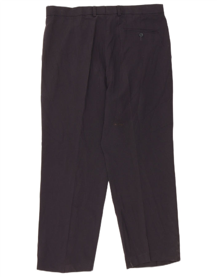 Marks & Spencer Pantalon Chino Pegged Homme W36 L29 Bleu Marine Classique