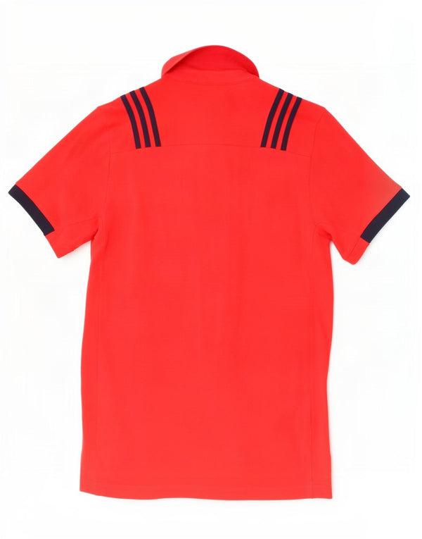Adidas Polo Munster Rugby Graphic pour homme en coton color block Rouge Taille L