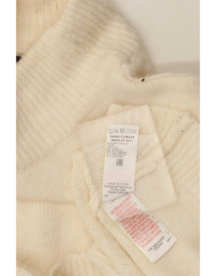 Marks & Spencer Pull col roulé pour femme UK 10 Small Beige