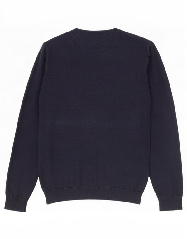Marks & Spencer Pull col rond pour homme XL en coton bleu marine