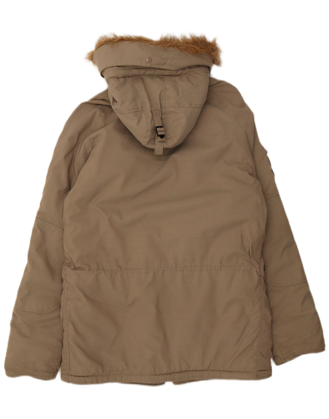 Alpha Industries Parka à capuche pour homme UK 40 Large Beige Polyester
