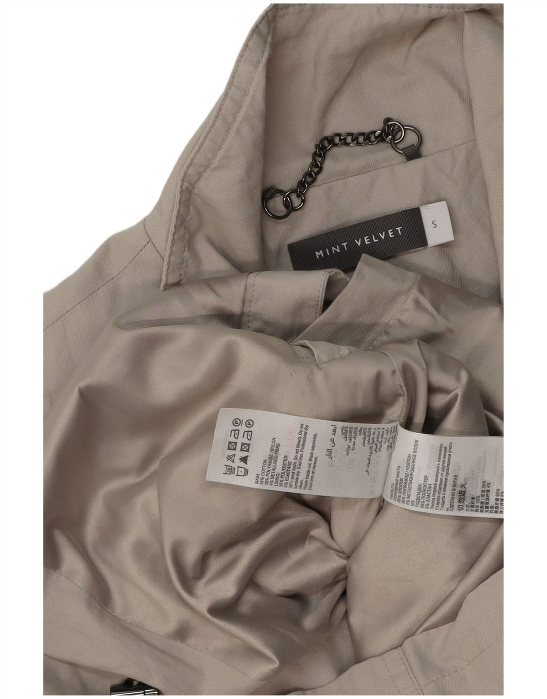 MINT VELVET Veste utilitaire femme UK 10 Petit coton gris