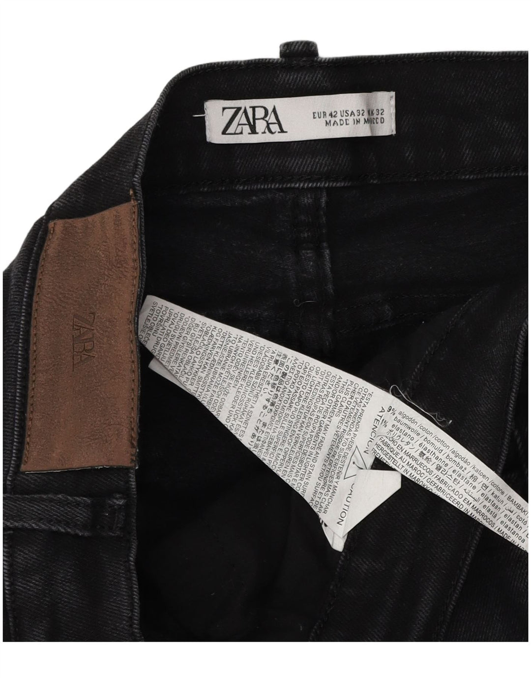 Zara Jean skinny pour homme EU 42 Large W32 L30 Gris Coton