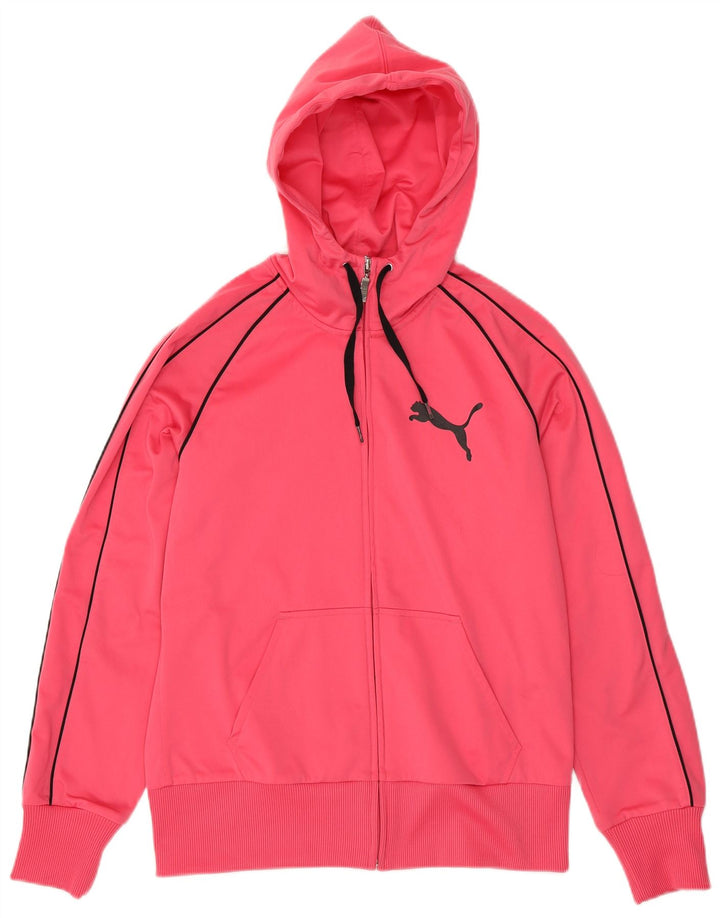 Nike Pull à capuche zippé pour femme UK 14 Large Rose Polyester