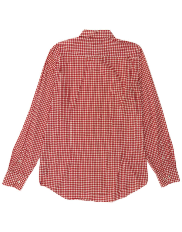 Tommy Hilfiger Chemise Slim Fit pour Homme en Coton Vichy Rouge Large