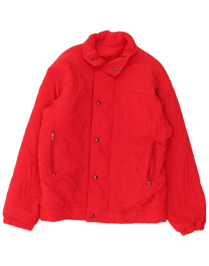 veste matelassée homme vintage UK 44 2XL Polyamide Rouge