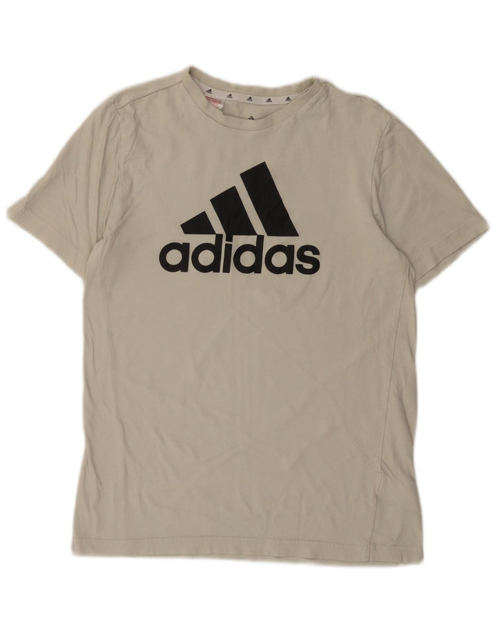 Adidas T-Shirt Graphique Garçon 15-16 ans Blanc Coton