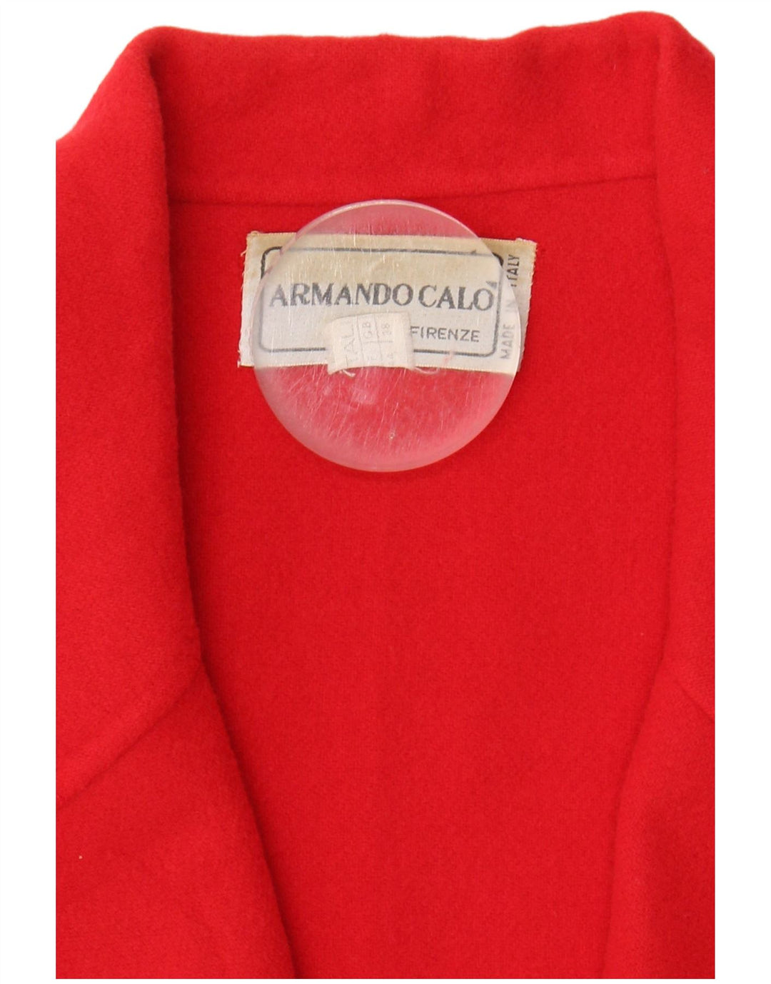 ARMANDO CALO Womens 2 Button Blazer Jacket EU 38 Medium Red Virgin Wool