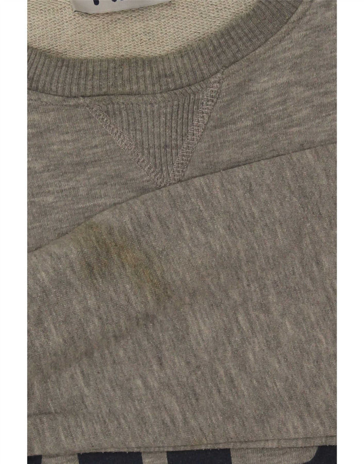Fila Homme Graphic Sweatshirt Jumper Petit Gris Moucheté Coton