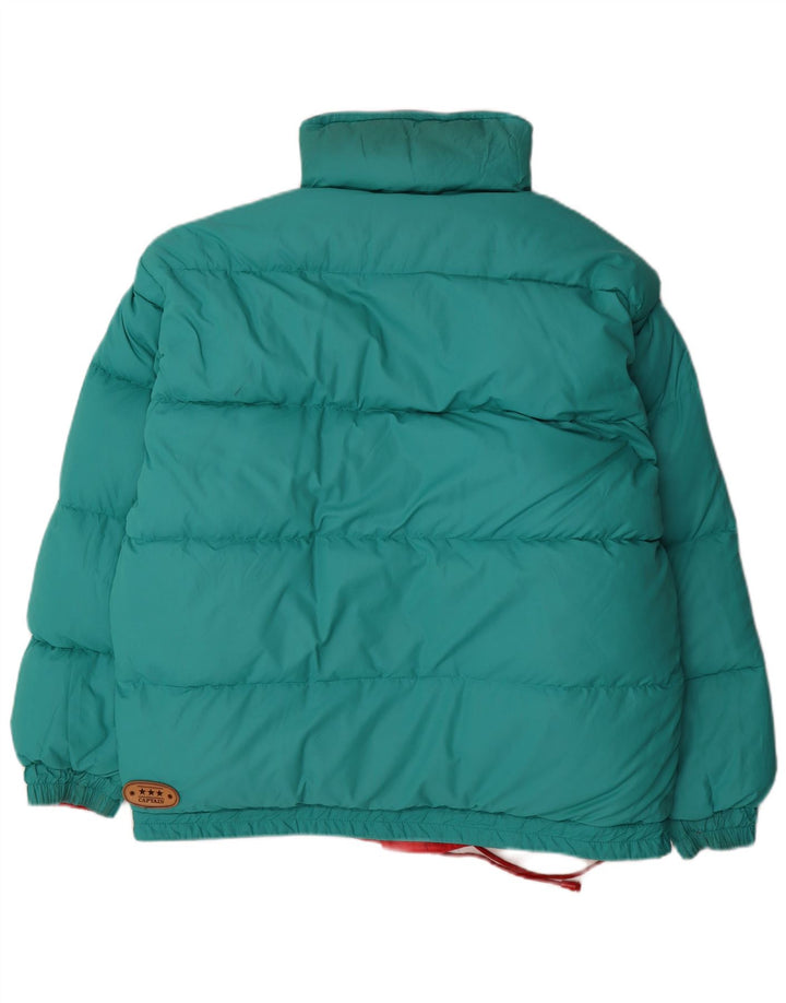 vintage Mens Hooded Reversible Jacket UK 38 Moyen Multicolore Hiver