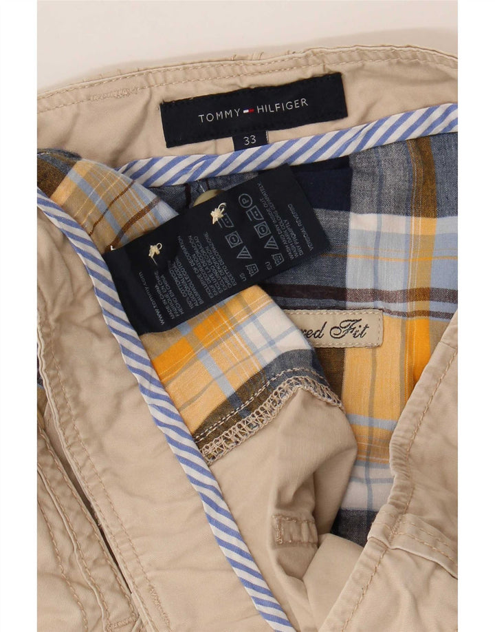 Tommy Hilfiger Short cargo coupe décontractée pour homme W33 en coton beige moyen