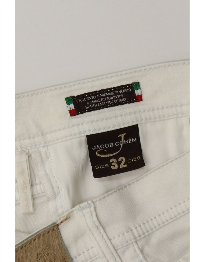 Jacob Cohen Short en jean pour homme W32 Lin blanc moyen