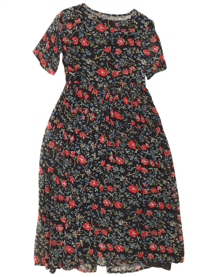Coocoon Robe Maxi Femme UK 10 Petit Noir Floral
