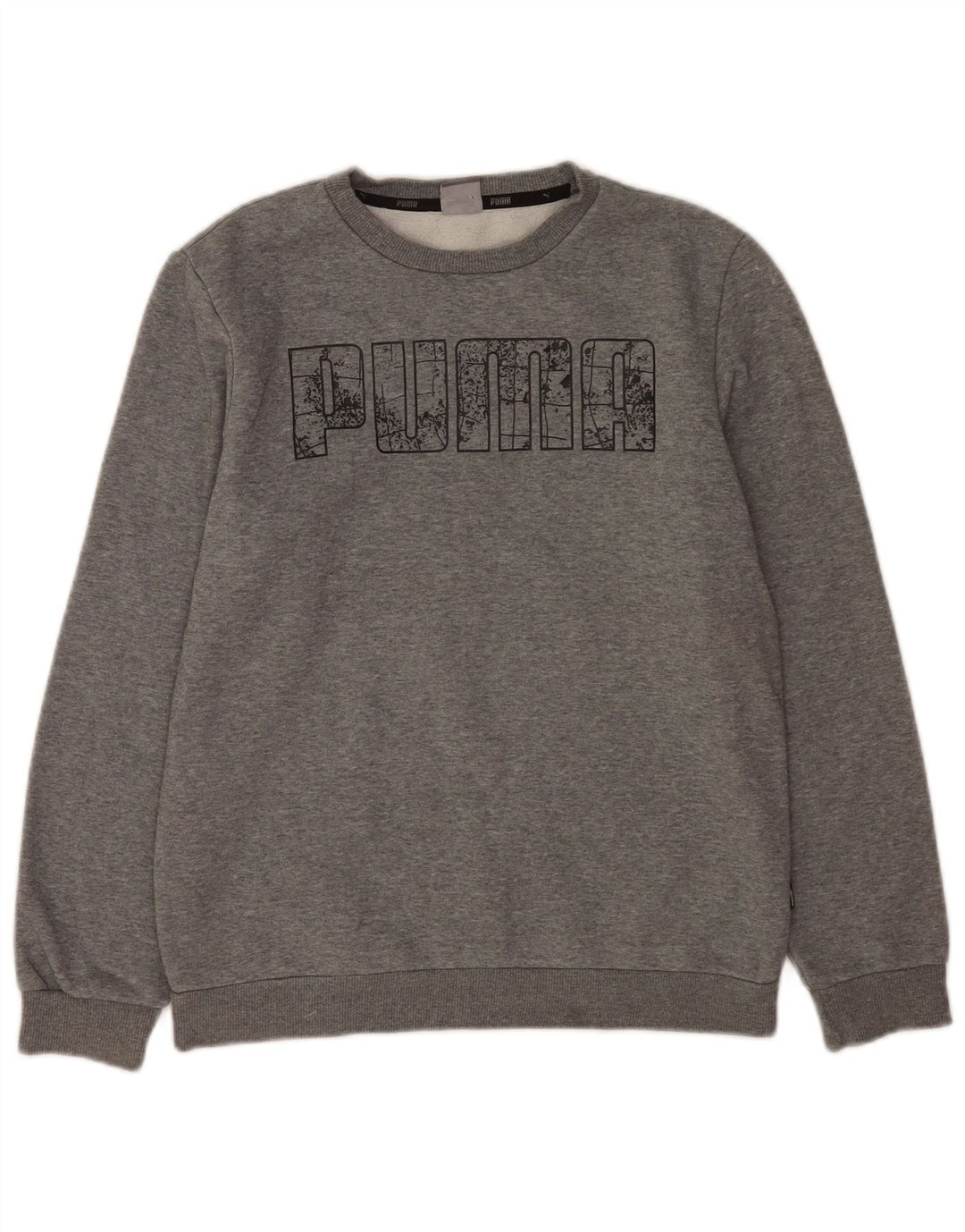 Puma Sweat-Shirt Graphique Garçon 13-14 ans Gris Moucheté Coton