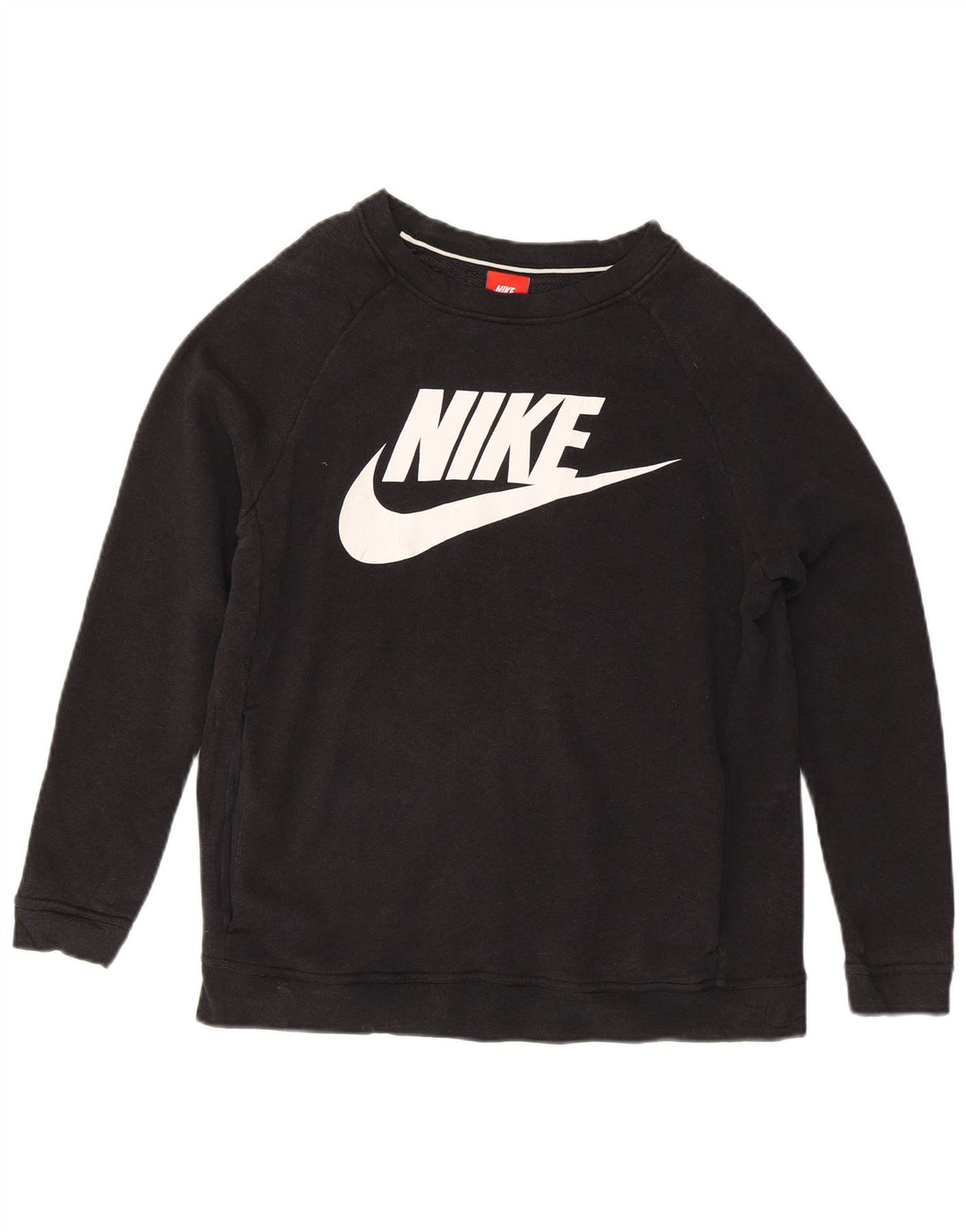 Nike Sweat-shirt graphique pour femme UK 14 Noir moyen
