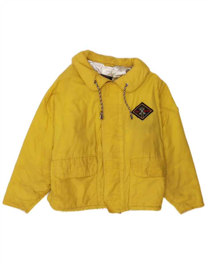 Anzi Besson Veste matelassée surdimensionnée pour femme UK 10 Petit coton jaune