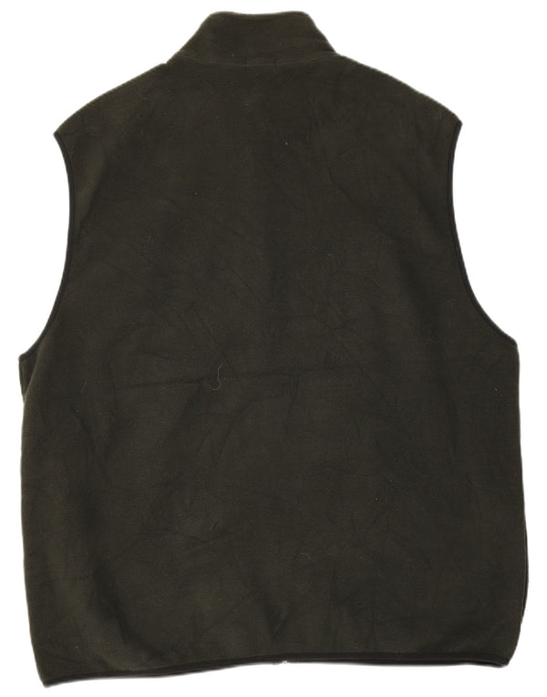 IZOD Gilet Polaire Homme UK 44 2XL Kaki Polyester