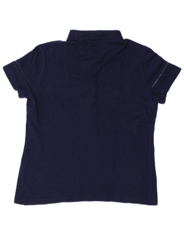Lacoste Polo Femme Taille 46 XL Bleu Marine Coton