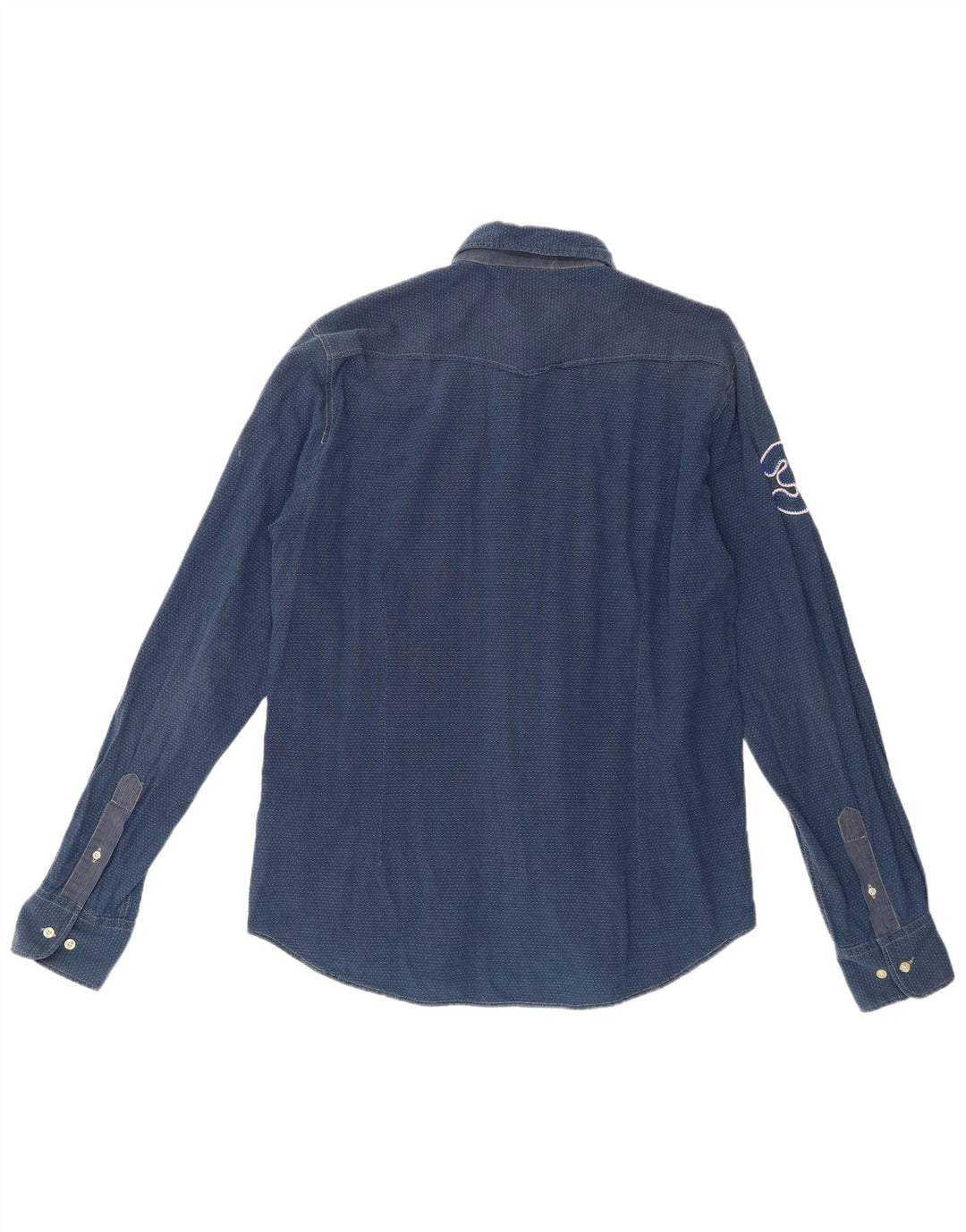 La Martina Chemise Graphique Homme Grand Coton à Pois Bleu