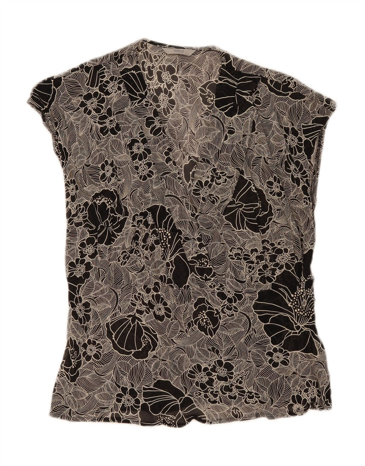Marks & Spencer Chemisier pour femme UK 16 Large Noir Floral