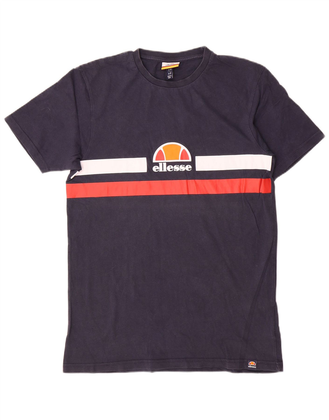Ellesse T-Shirt Graphique Top Bleu Marine Moyen Coton Homme