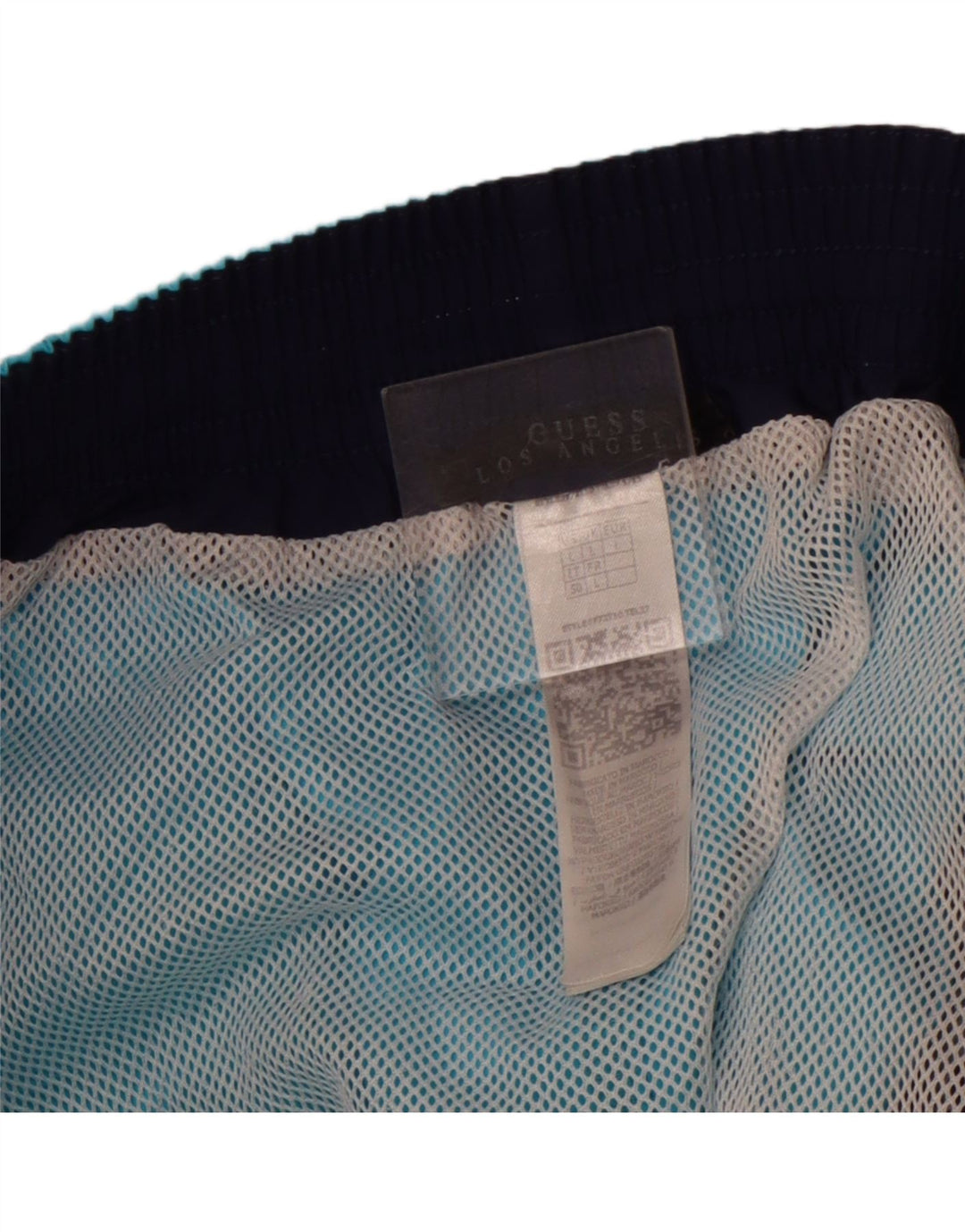 GUESS Short de Bain Homme Large Bleu Polyamide
