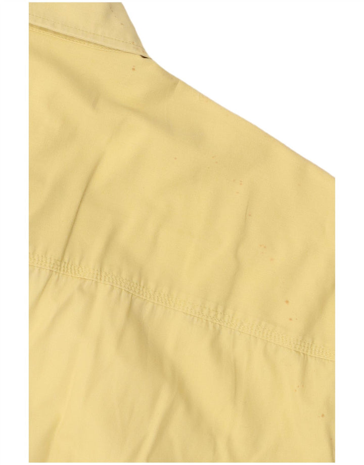 McNeal Chemise à manches courtes pour homme en coton jaune Large