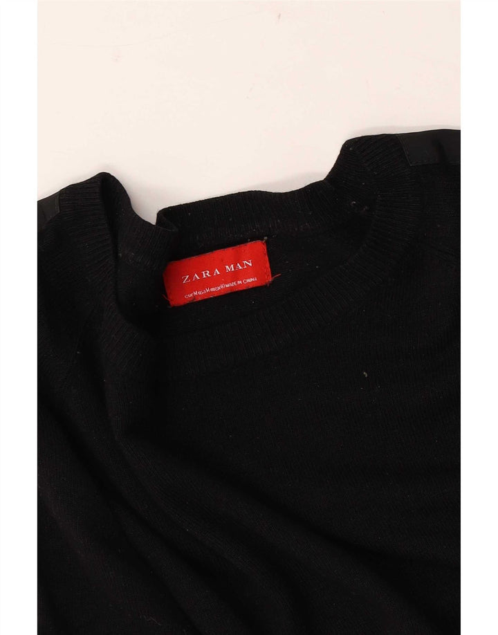 Zara Pull Col Bateau Homme Noir Moyen