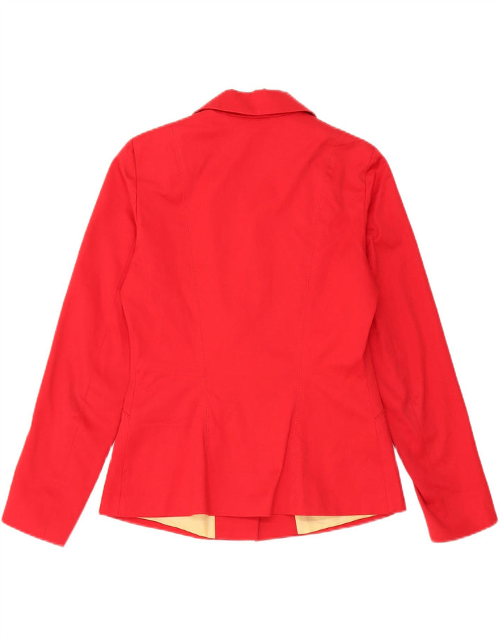 vintage Femme 3 Bouton Blazer Veste IT 44 Coton Rouge Moyen