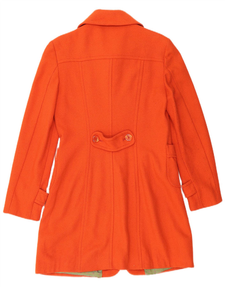 SISLEY Pardessus IT 42 Femme Orange Moyen Laine