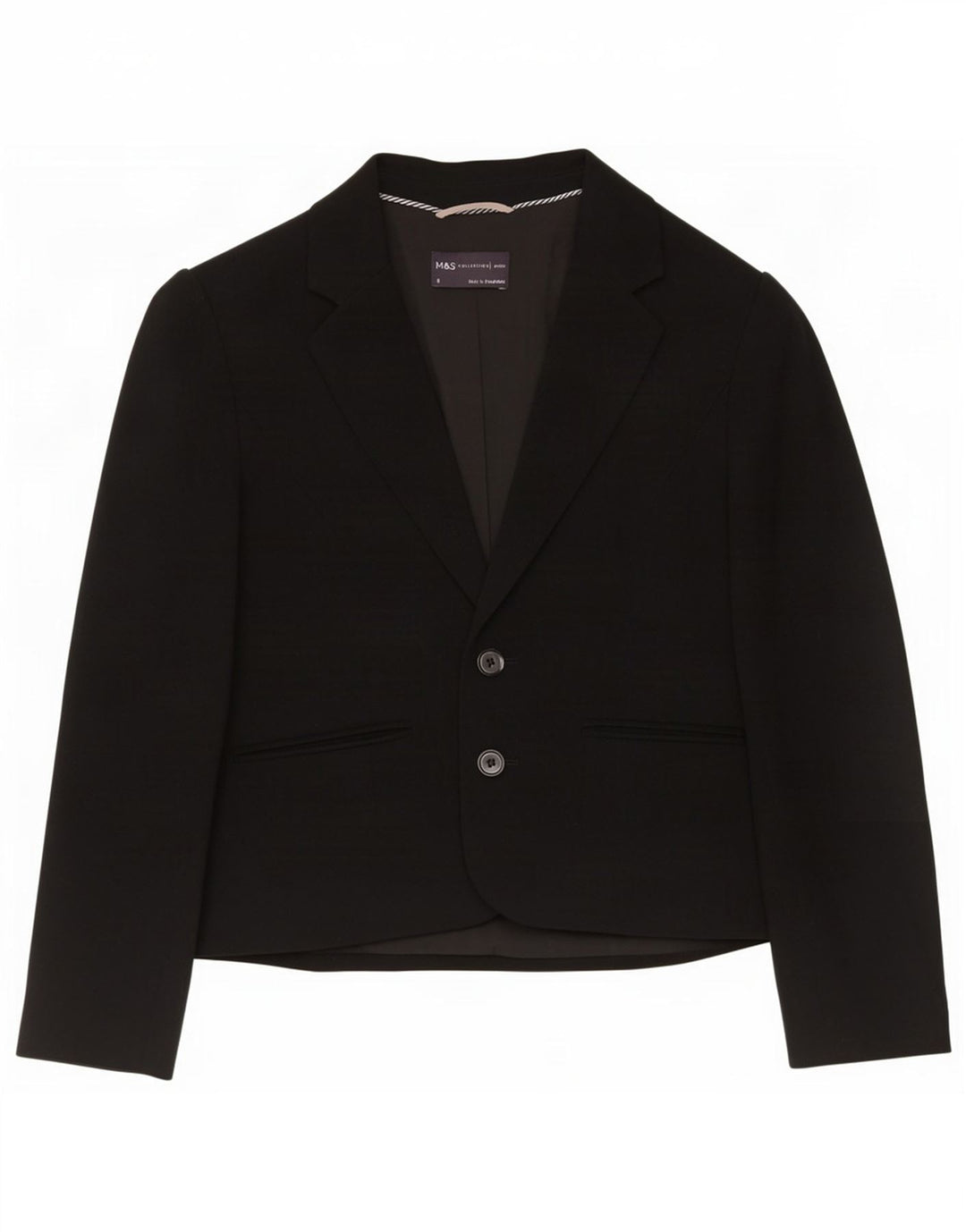 Marks & Spencer Veste blazer à 2 boutons pour femme UK 6 XS Noir Polyester