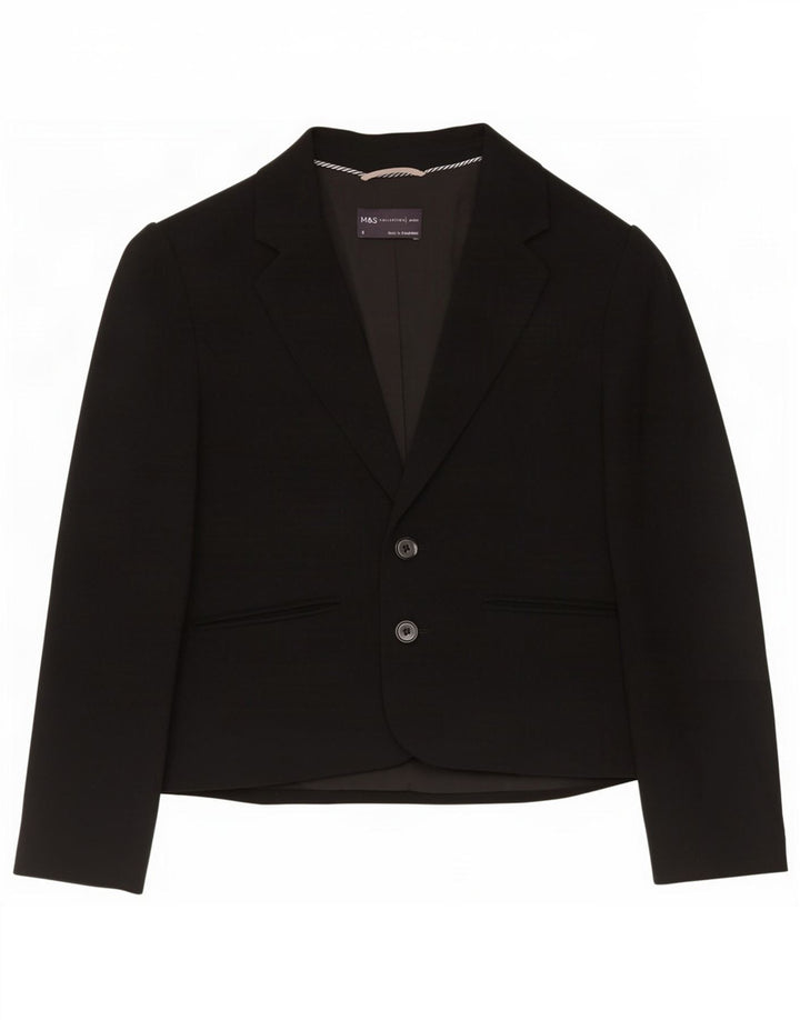 Marks & Spencer Veste blazer à 2 boutons pour femme UK 6 XS Noir Polyester