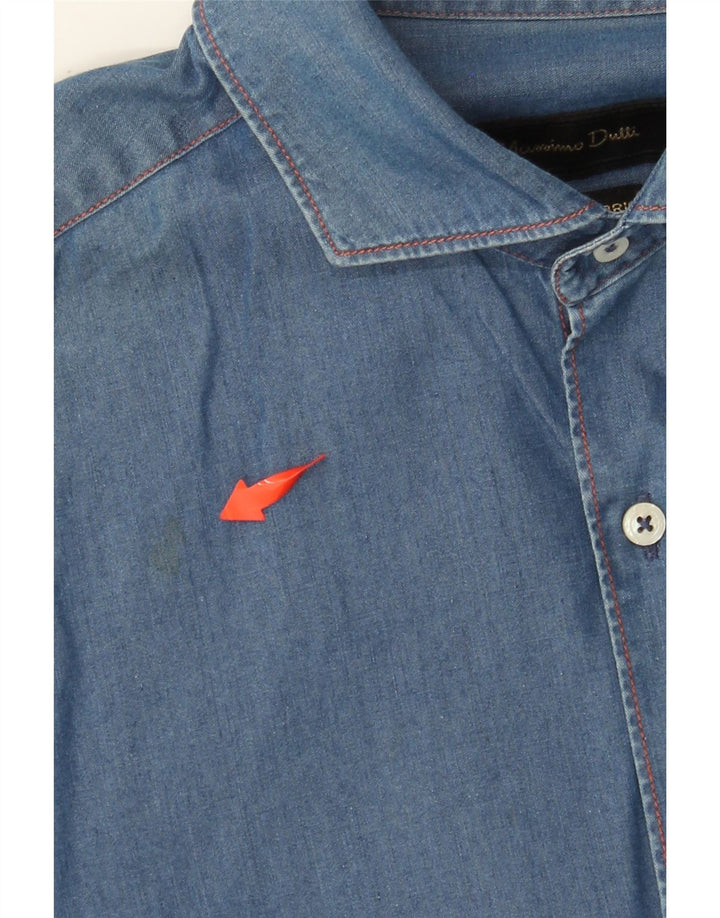 MASSIMO DUTTI Chemise En Jean Bleu Moyen Homme