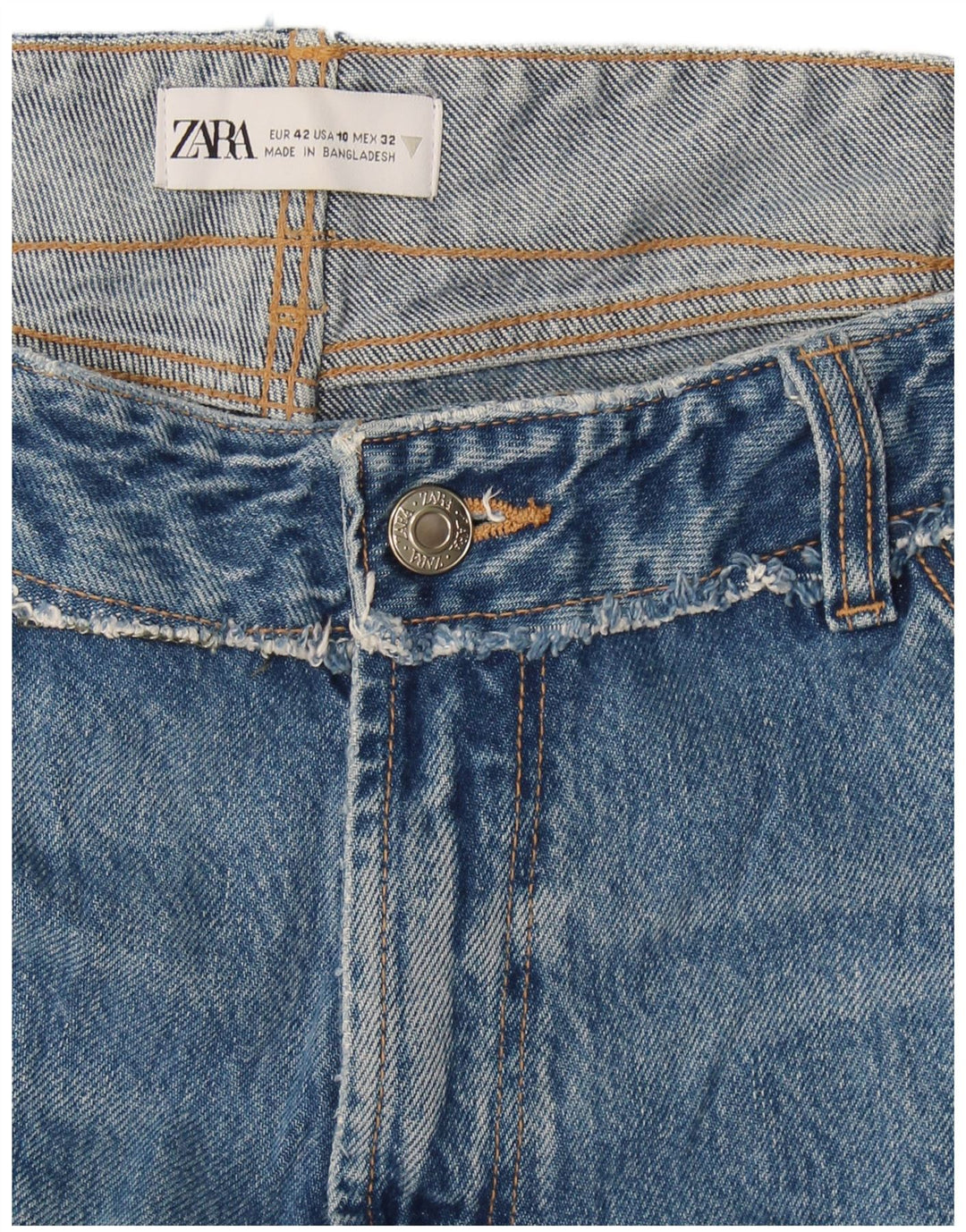Zara Jean droit pour femme EU 42 Large W32 L27 Bleu