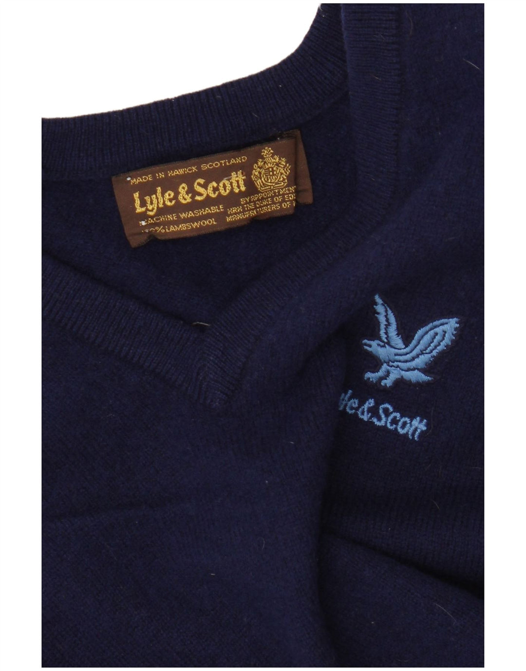 Lyle & Scott Débardeur pour homme en laine d'agneau bleu marine Small