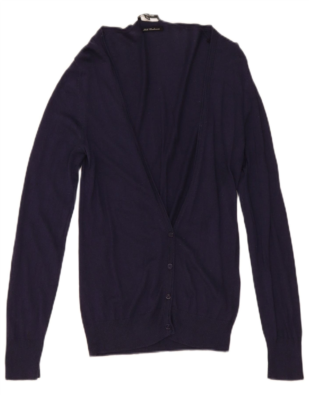 Massimo Dutti Cardigan pour femme en soie bleu marine moyen UK 12
