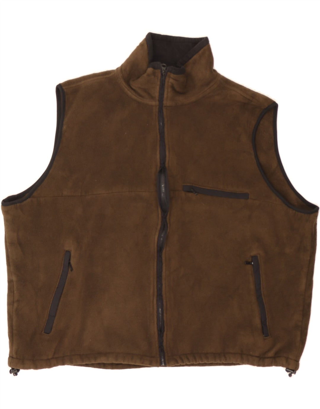 EDDIE BAUER Womens Fleece Gilet UK 20 2XL Brown Polyester Vintage Eddie Bauer and Second-Hand Eddie Bauer from Messina Hembry 