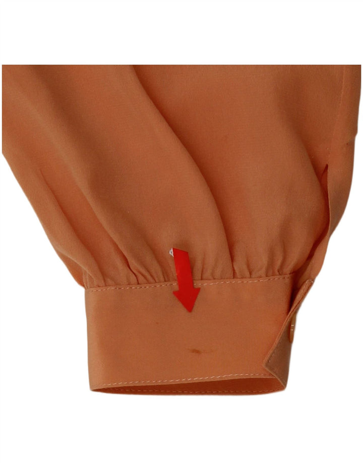 Chemisier chemise femme vintage UK 12 Orange moyen