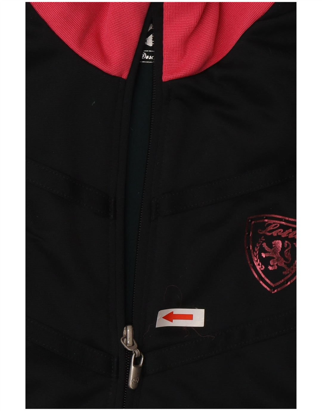 Lotto Veste de survêtement pour femme UK 44 Large Noir Colorblock Polyester