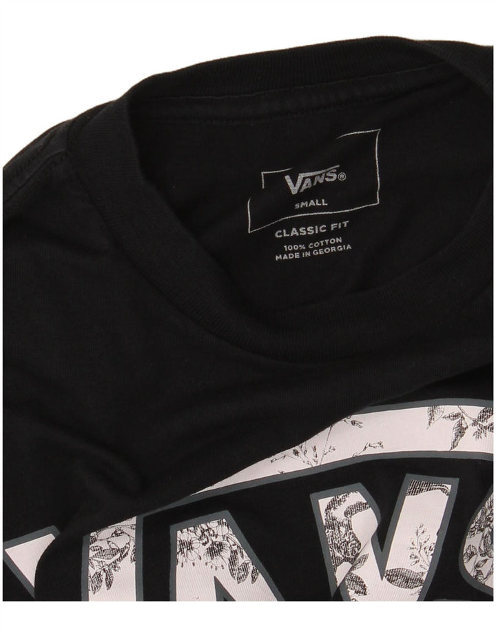 Vans Haut graphique à manches longues pour homme Coupe classique Petit coton noir