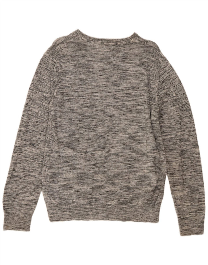 Tommy Hilfiger Pull Col Bateau Homme Gris Moyen Moucheté Coton