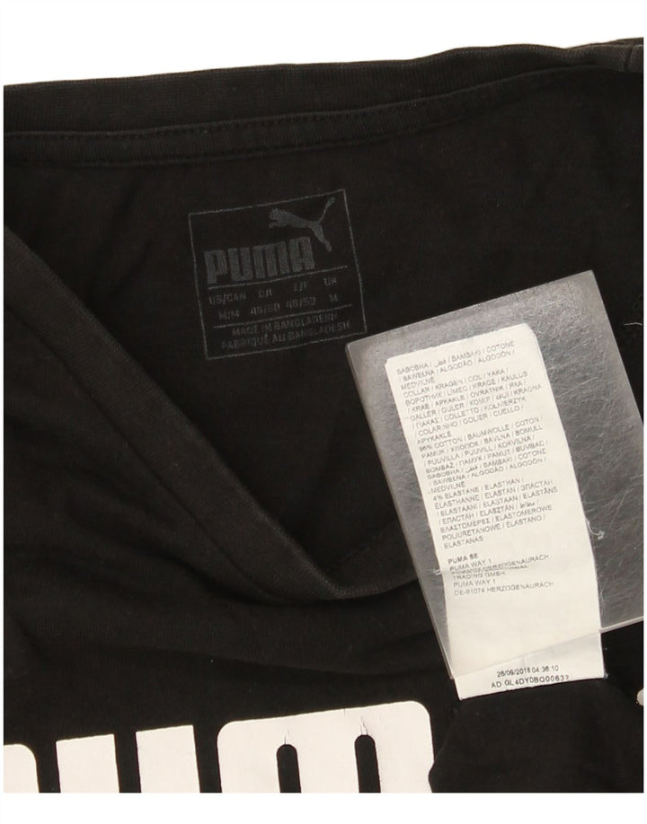 Puma T-Shirt Graphique Homme Noir Moyen Coton