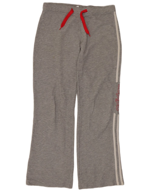 Adidas Pantalon de survêtement graphique pour femme UK 10 Small Gris Coton Sports