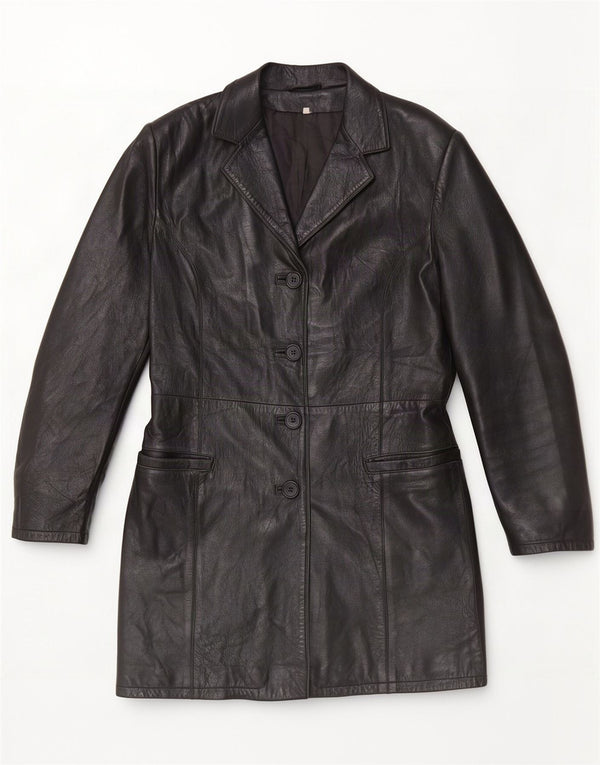 Suprema Manteau en cuir pour femme IT 44 Medium Noir