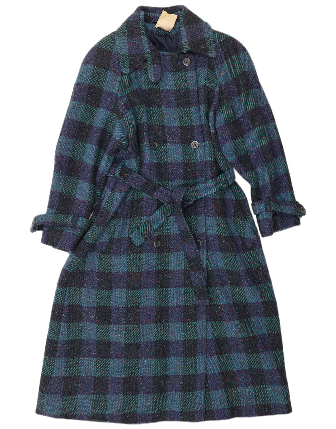 BLARNEY WOOLEN MILLS Manteau double boutonnage pour femme UK 12 Bleu moyen classique