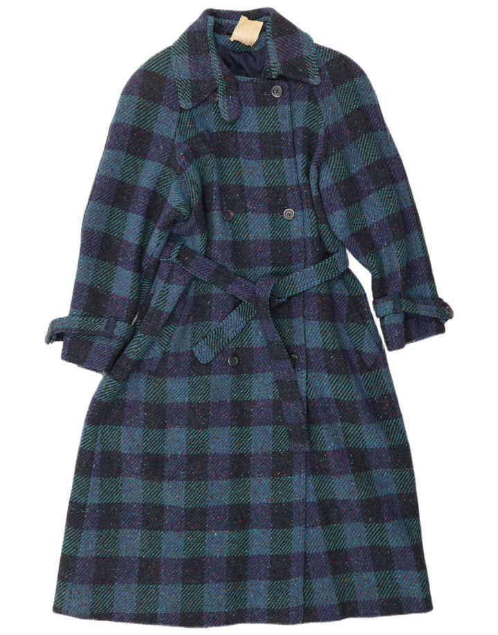 BLARNEY WOOLEN MILLS Manteau double boutonnage pour femme UK 12 Bleu moyen classique