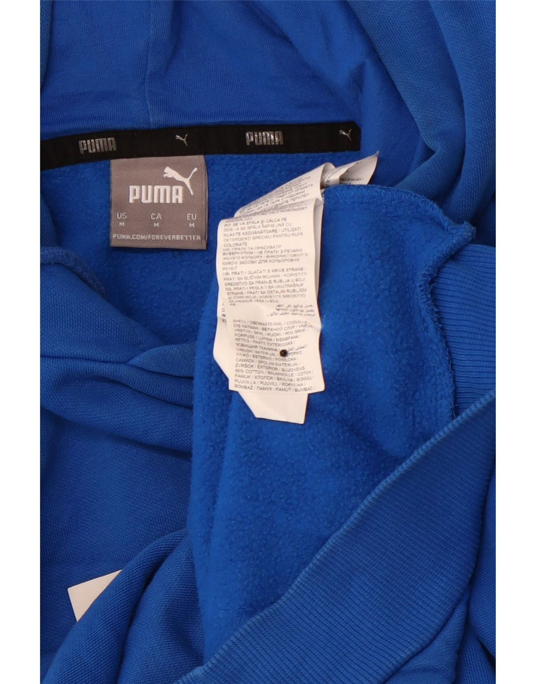 PUMA Sweat à Capuche Graphique Homme Bleu Moyen Coton