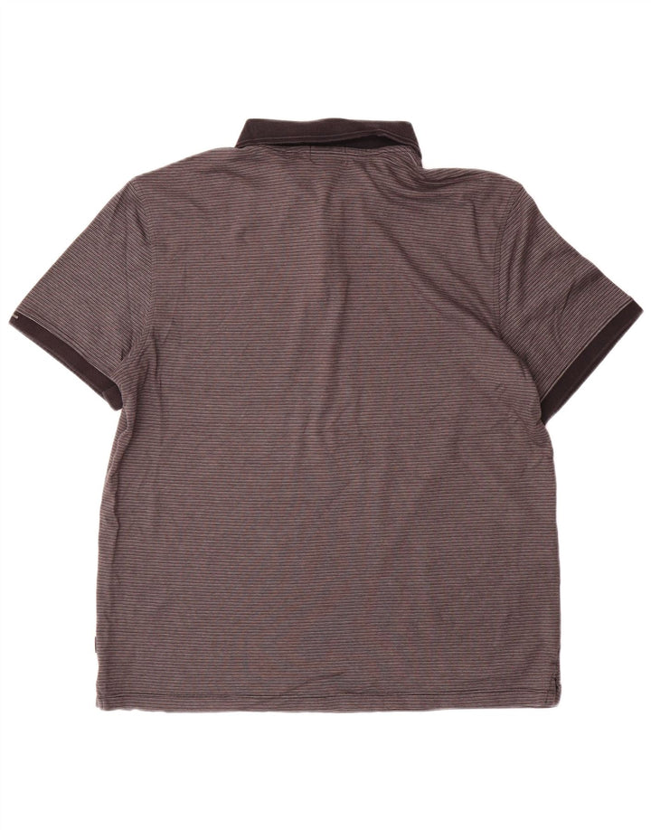 CALVIN KLEIN Polo Homme Large Gris Rayure Coton