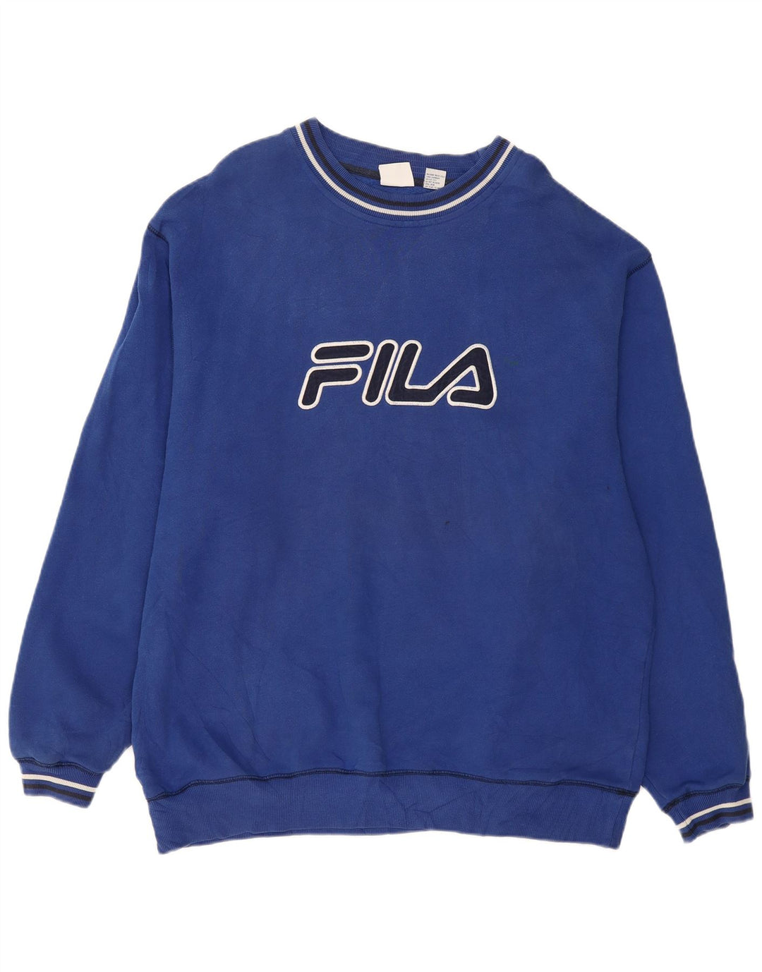 FILA Sweat-shirt graphique pour homme en coton bleu 2XL