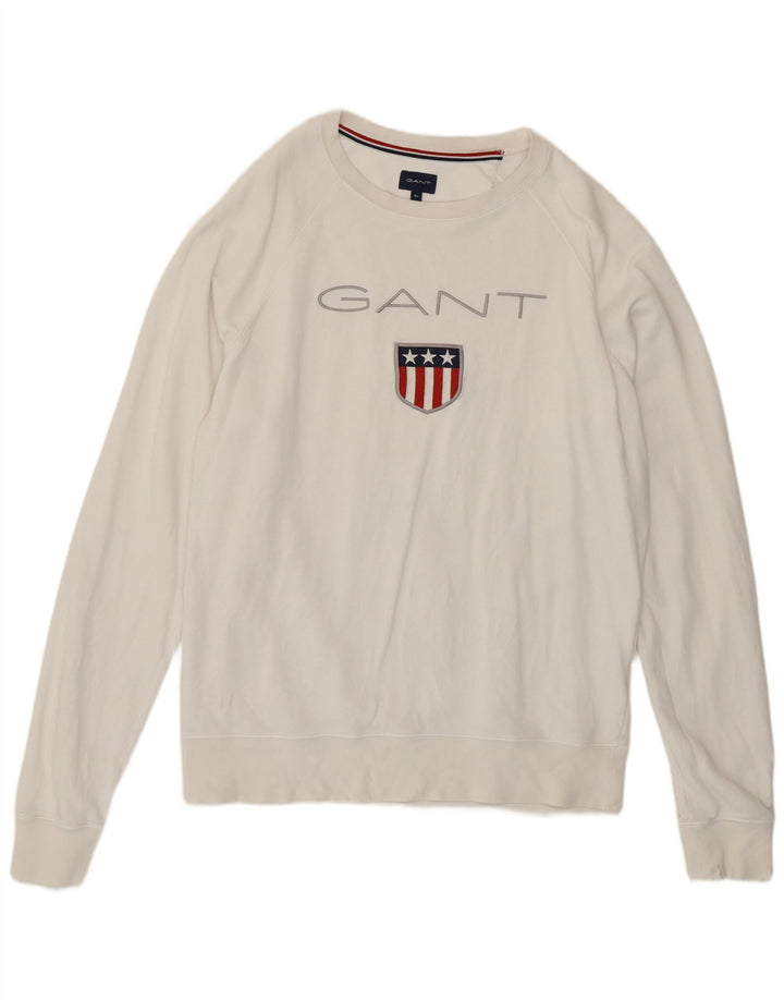 Gant Graphic Sweatshirt Jumper XL Blanc Coton Homme